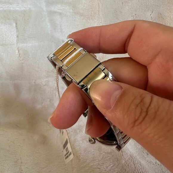 NIB! COACH MADISON SILVER/GOLD WHITE CRYSTALS WOMEN'S WATCH 34MM 14503579 - Picture 7 of 9